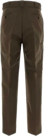 Prada Mens Brown Canvas Pant Light Exterior: Cotton Nylon Pantaloni Trousers