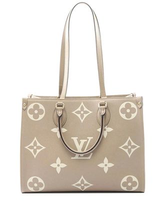 Louis Vuitton 2021-2025 Bicolor Monogram Empreinte Giant Onthego MM satchel - Brown