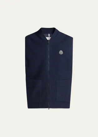 Moncler Mens Wool Full-Zip Vest