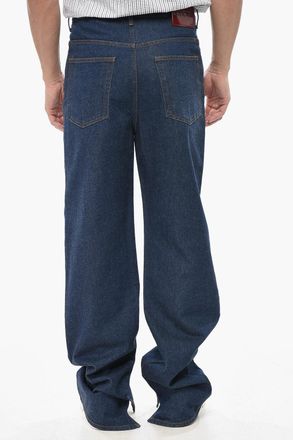 Gucci Jeans a Gamba Larga con Bottone Logato 25cm Gucci
