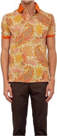 Etro Klassiek Polo Shirt voor Mannen - Heren - Polos - Oranje - L - Katoen - Tops