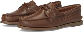 Sperry Top-Sider Authentic Original 2-Eye Flats WomensBrown Leather Boat Shoe GAL747