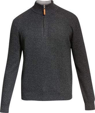Neiman Marcus Men & apos;s Wool-Cashmere 1/4-Zip Sweater