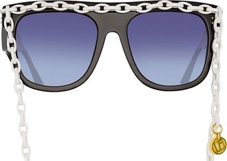 Linda Farrow DAKOTA LFL1304 C2 Mens Sunglasses Gold Size 58