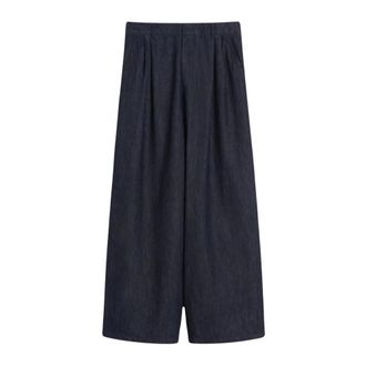 Max Mara Broeken, Dames, Blauw, S, Katoen, Wijde Broeken