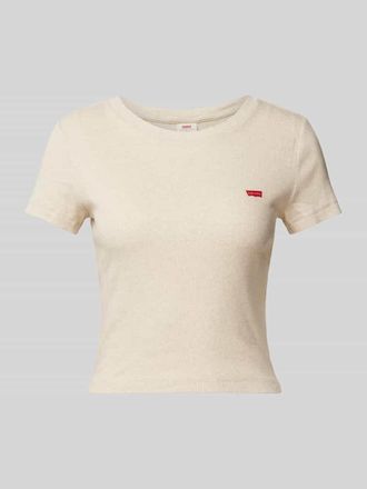 Levi's T-Shirt mit Label-Print in Ecru, Gr&ouml;&szlig;e L