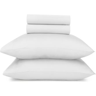 California Design Den Signature Comfort 100% Egyptian Cotton Soft Sateen Sheet Set in Ivory at Nordstrom, Size California King