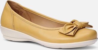 Hotter Womens Jewel Womens Ballet Flats - Yellow - Size: 6.5