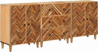 vidaXL Armarios De Almacenamiento 3 Uds. 60 X 33,5 X 75 Cm Marr&oacute;n Vidaxl