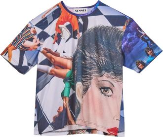 Sunnei Brigitte Print Oversized T-shirt - Heren - T-shirts - Veelkleurig - S - Tops