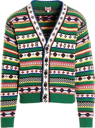 Kenzo Fairisle Jacquard Cardigan