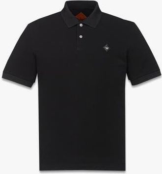 MCM Diamond Patch Piqu&eacute; Polo in Black at Nordstrom, Size Xx-Large