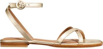 Margaux Eyewear The Flat Sandal in Champagne Nappa at Nordstrom, Size 36.5