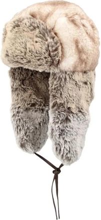 Kangol Multi Faux Fur Trapper - Dames - Hoeden - Beige - S - Leer - Accessoires