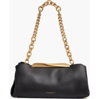 DKNY Poplin Clutch in Blk/gold at Nordstrom