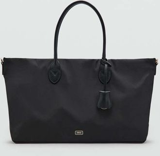 Mango Borsa shopper doppio manico nero - Donna - Taglia unica - MANGO