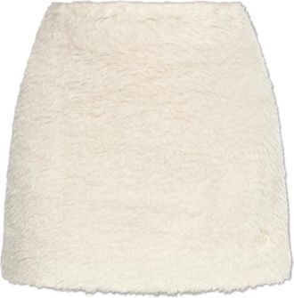 Moncler Logo Rok - Dames - Korte rokken - Beige - 2XS - Polyester - Rokken