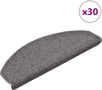 vidaXL Tappetini per Scale 30 pz Grigio Scuro 65x24x4 cm - Vidaxl