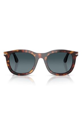 Persol Gender Inclusive 52mm Phantos Polarized Sunglasses in Havana /Light Blue Dark Blue at Nordstrom
