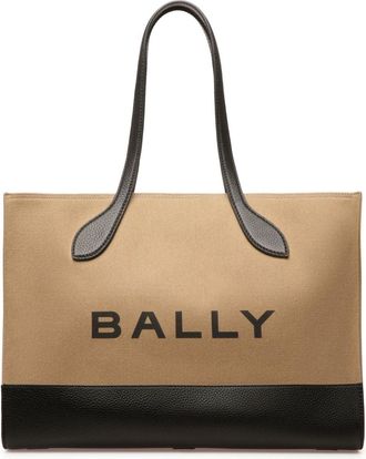 Bally Bar Keep On logo-print tote - women - Canvas/Leather - One Size - Neutrals