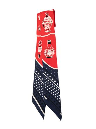 Herm&egrave;s 2010-2025 Les Flacons Bandana Silk Twilly scarves - women - Silk - One Size - Red
