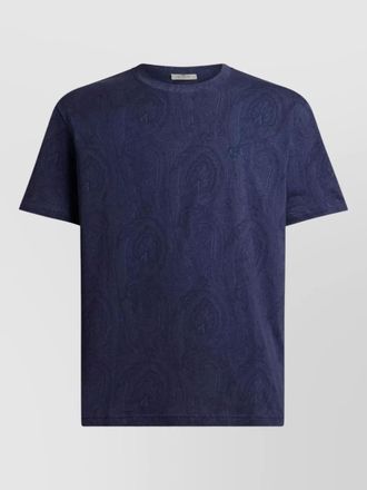 Etro roma paisley crew neck short sleeve t-shirt