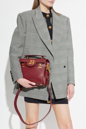 Balmain Handbag B-Buzz 23, Womens, Burgundy