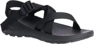 Chaco Mens Z/cloud Adjustable Strap Cushioned Sandal In Solid Black