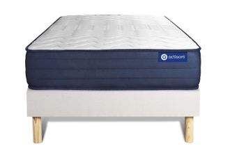 Actisom Actisom - Somier Blanco + Colch&oacute;n Con L&aacute;tex Y Espuma Viscoel&aacute;stica 90 X 200