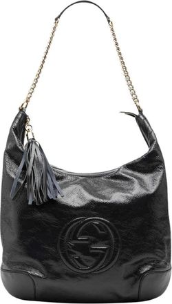 Gucci Pre-owned Leren Hobo Tas - Dames - Vintage Schoudertas - Zwart - ONE Size - Leer - Vintage