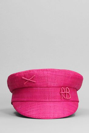 Ruslan Baginskiy Cappello in paglia rosa