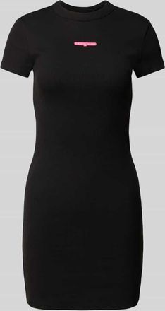 Tommy Jeans Schmales Minikleid aus Ripp in Black, Größe XL