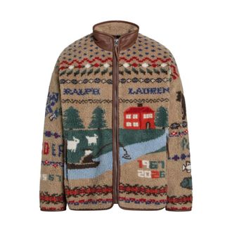 Polo Ralph Lauren Full Zip Sweatshirt - Heren - Sport - Beige - Maat: L Fleece