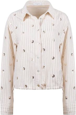 Nukus Nukus - Aaliya Blouse Paillet - Dames - Blouses & Shirts - Beige - Maat: L Nylon