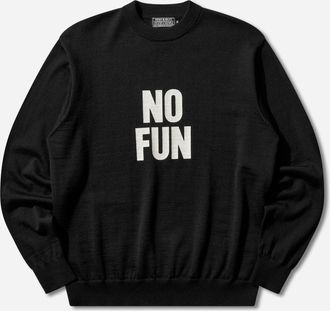 Hysteric Glamour Men s No Fun Sweater Black