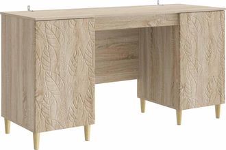 vidaXL Escritorio Roble Sonoma 142,5 X 50 X 75 Cm Madera De Ingenier&iacute;a Vidaxl