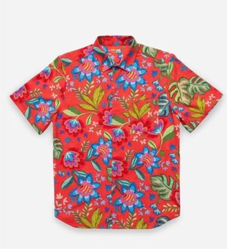 Johnny Was Mens Coverup Shirt In Rumba