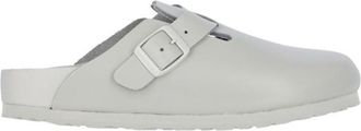 Birkenstock Boston Grey Leather Mules