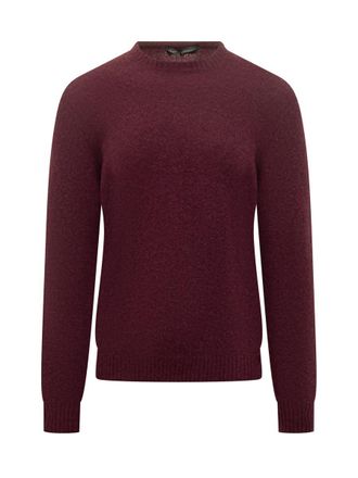FILIPPO DE LAURENTIIS Filippo De Laurentiis Bordeaux Wool Crew Neck Sweater