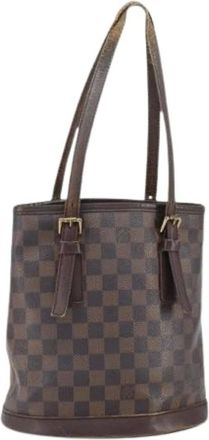 Louis Vuitton Pre-owned Bucket Bags, female, Brown, Size: ONE SIZE Pre-owned Canvas Bucket Bag
