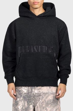Pleasures Starry Onyx Oversize Fleece Hoodie in Black at Nordstrom, Size Small