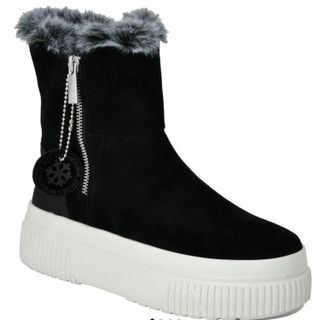 J/Slides Womens Wally Boots In Black & White