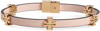 Tory Burch Icon Bio Bracelet in Tory Gold /Soft Pink at Nordstrom, Size Small