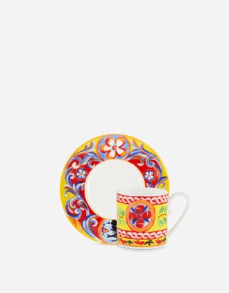 Dolce & Gabbana Fine Porcelain Espresso Set - Coffee Cups Multicolor Onesize