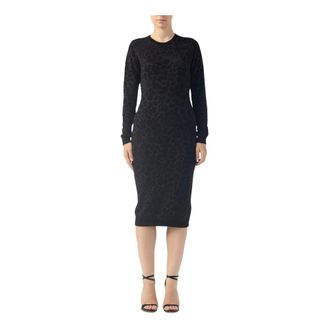 Just Cavalli Abito Tubino Jacquard Leo Lurex - - Dresses - Donna - Nero - M
