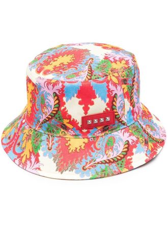 Etro Cappello bucket con stampa paisley - Rosso