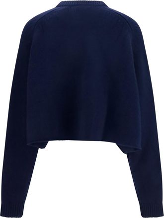 Lisa Yang Womens Karine Sweater Navy Kashmir-Capra Hircus Kashmir/capra