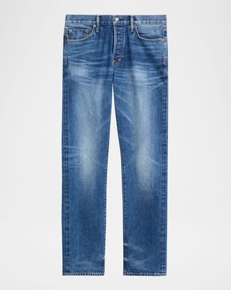 Tom Ford Men & apos;s Light Wash Selvedge Straight Fit Jeans