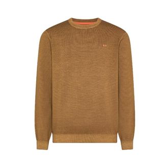 Sun 68 Trui met ronde hals - Heren - Truien - Bruin - Maat: 2XL Katoen