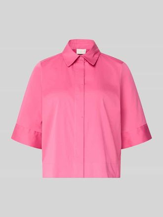 Milano Milano Italy Boxy Fit Bluse mit verdeckter Knopfleiste in Pink, Gr&ouml;&szlig;e 36